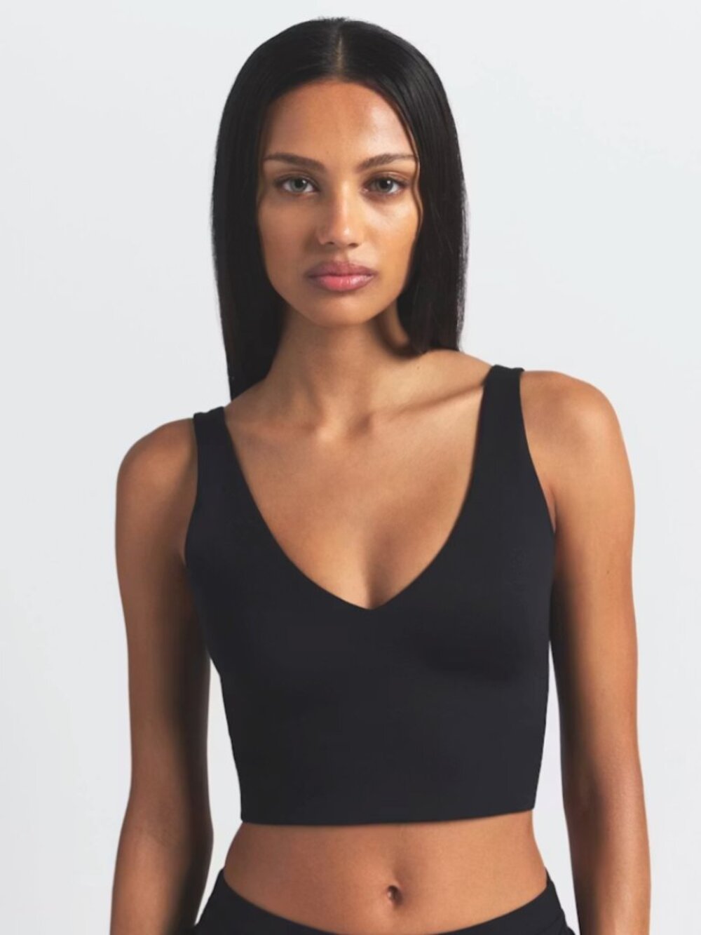 NWT NikeSKIMS Matte V-Neck Longline Top